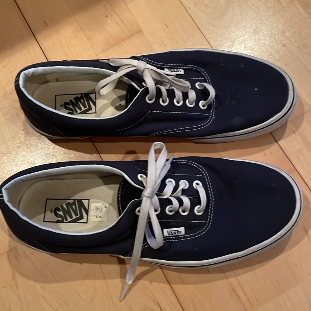VANS Navy Blue Canvas Sneakers Men Size 11.5